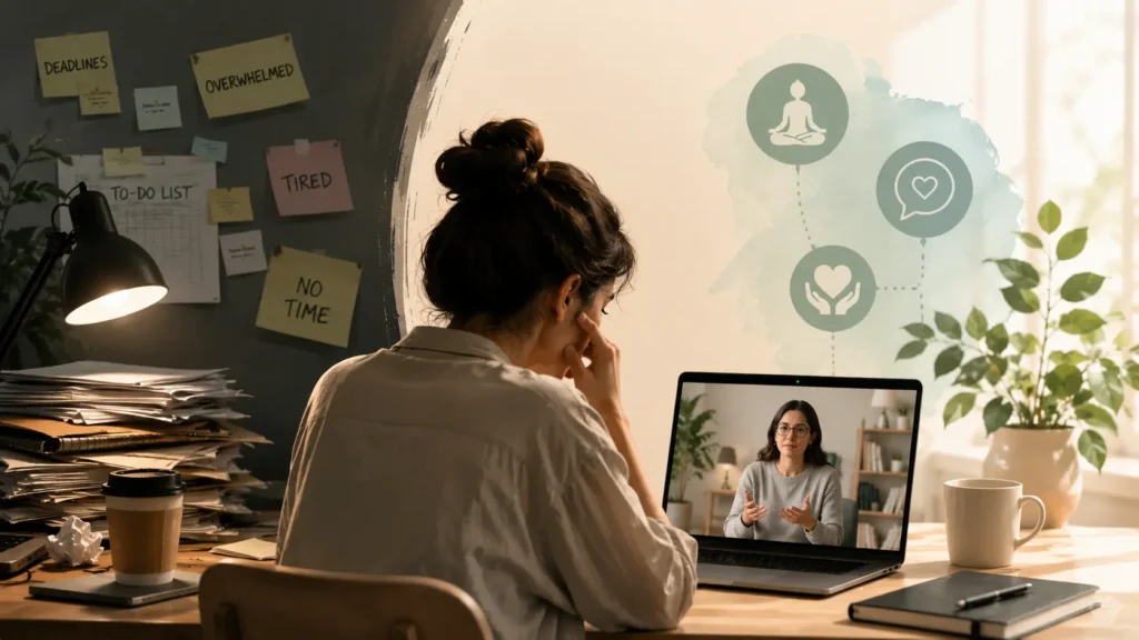 online therapy for burnout