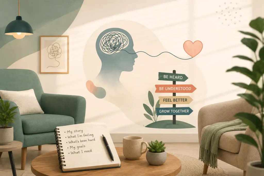 what to tell your therapist first session